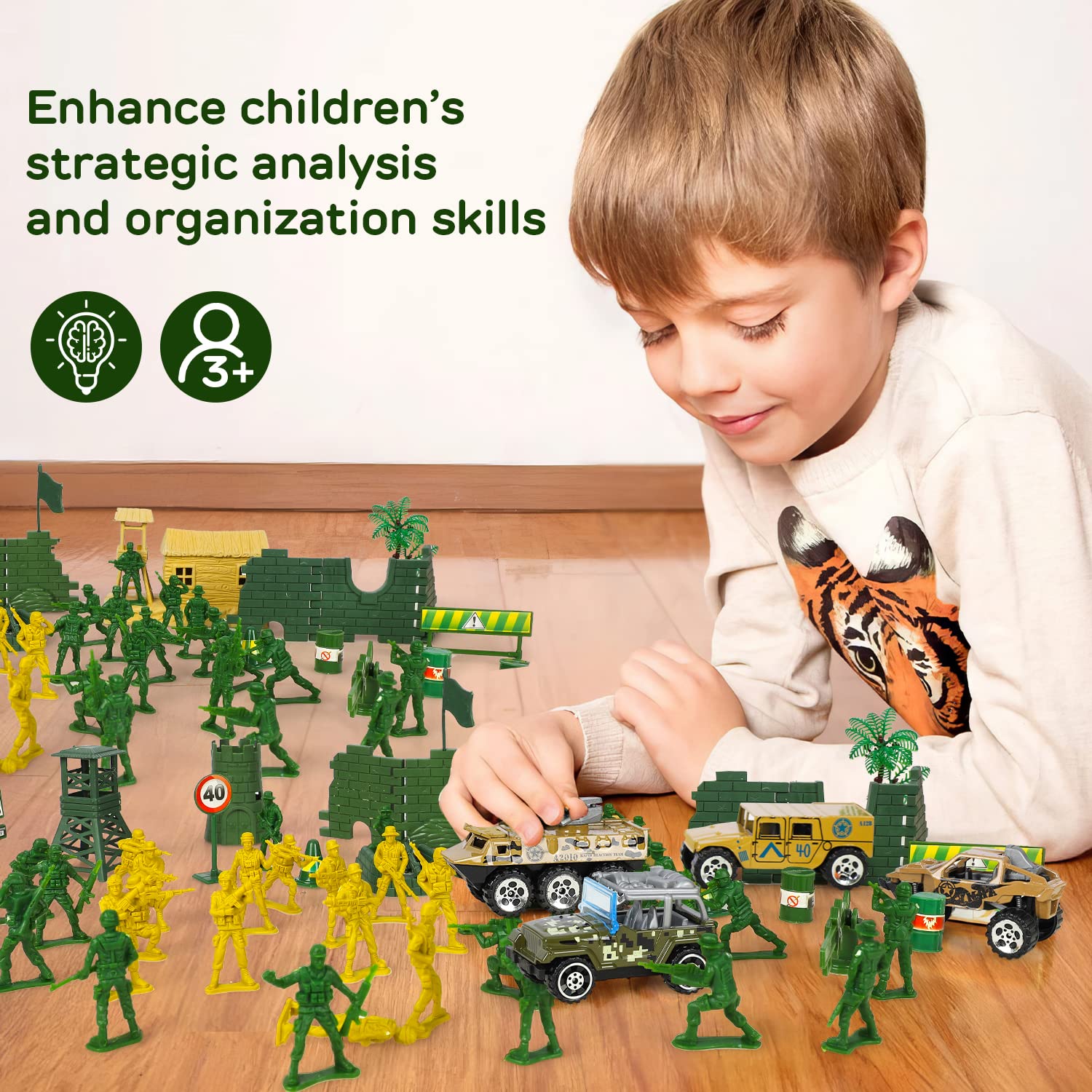 ミリタリー TOY SOLDIER Amazon.co.jp: TimMee Plastic Army Men - OD Green vs Tan 100pc Toy